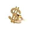 Alloy Rhinestone Adjustable Cuff Rings for Men FS-WGC468B-01-2