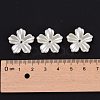 5-Petal Flower ABS Plastic Imitation Pearl Bead Caps OACR-R016-21-4