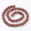 Natural Red Jasper Round Beads Strands X-GSR011-3