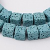 Synthetic Lava Rock Bead Strands G-N0104-8mm-14-1