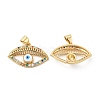 Brass Micro Pave Cubic Zirconia Pendants KK-H441-51G-1