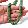 Flat Round Handmade Polymer Clay Beads CLAY-R067-10mm-43-6
