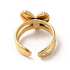 Ion Plating(IP) 304 Stainless Steel Heart Open Cuff Rings for Women RJEW-H136-02G-3