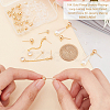 40Pcs 4 Size Rack Plating Brass Ball Stud Earring Post KK-BC0009-94-3