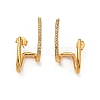 304 Stainless Steel Micro Pave Clear Cubic Zirconia Stud Earrings EJEW-G368-02G-1