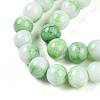 Ombre Effect Dyed Crackle Glass Beads X1-GLAA-T031-10mm-01L-2