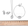 Oval 304 Stainless Steel  Pendant Necklacrs & Stud Earring & Link Bracelet Sets SJEW-C009-01P-6