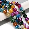 Natural Striped Agate/Banded Agate Beads Strands G-Z060-A01-C07-2