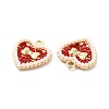 Alloy Rhinestone Pendants ALRI-E006-02LG-4