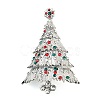 Christmas Theme Alloy Colorful Rhinestone Brooches JEWB-S022-02D-P-1