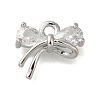 Rack Plating Brass Micro Pave Cubic Zirconia Charms KK-M014-02E-P-1