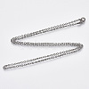 Brass Cable Chains Necklace Making MAK-N029-01B-4