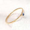 304 Stainless Steel Rhinestone Finger Rings for Women SA-CBAB767-26B-G-2
