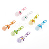 7Pcs 7 Colors PU Leather Pompom Ball Pendant Decorations HJEW-TA0001-44-2