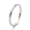 Non-Tarnish 2mm Polished Plain Dome Finger Ring for Girl Women RJEW-C012-05C-P-3