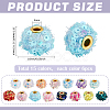 90Pcs 15 Colors Polyester & Plastic Paillette European Beads FIND-PH0029-13-2