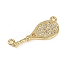 Brass Micro Pave Cubic Zirconia Pendants KK-M322-22G-2