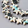 Spray Painted Synthetic Turquoise Beads Strands UNKW-T001-11H-3