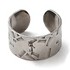 Non-Tarnish 304 Stainless Steel Open Cuff Ring Components STAS-C079-01P-2