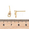 SHEGRACE Brass Micro Pave Cubic Zirconia Stud Earrings XGRQ4N622-727G-3