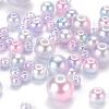 497Pcs 5 Style Rainbow ABS Plastic Imitation Pearl Beads OACR-YW0001-07F-7