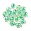 UV Plating Rainbow Iridescent Acrylic Beads OACR-F004-07I-3