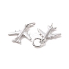 Rack Plating Brass Charms ZIRC-C042-09P-2