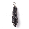 Natural Mixed Gemstone Pointed Pendants PALLOY-JF01162-2