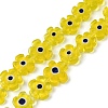 Handmade Millefiori Glass Bead Strands LAMP-J035-10mm-58-1