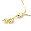 Rack Plating Brass Round Bead Slider Bracelets for Women BJEW-M232-01G-B-4