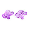 Transparent Spray Painted Glass Beads GLAA-N035-025-C01-2