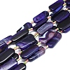 Natural Banded Agate/Striped Agate Beads Strands G-L544-022-2