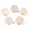 Ash Wood Stud Earring Findings EJEW-N017-011X-1