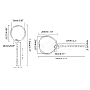 304 Stainless Steel Split Key Ring Clasps STAS-UN0006-33P-3