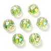 Two Tone UV Plating Rainbow Iridescent Acrylic Beads TACR-D010-06C-2