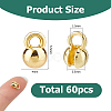 60Pcs Brass Bead Tips KK-HS0002-06-2