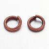 90pcs Red Copper Color Brass Open Jump Rings X-JRC6MM-R-2