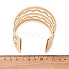 Wave Iron Cuff Bangles for Women BJEW-G741-04KCG-5