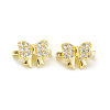 Rack Plating Brass Pave Cubic Zirconia Slide Charms KK-G464-05G-2