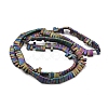 Electroplated Frosted Non-magnetic Synthetic Hematite Beads Strands G-G089-A01-06-2