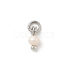 Natural Cultured Freshwater Pearl Rondelle Charms PALLOY-JF04393-01-3