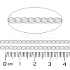 Anti-Tarnish Rhodium Plated 925 Sterling Silver Curb Chains STER-E072-01P-01-2