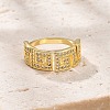 Rack Plating Brass Micro Pave Cubic Zirconia Cuff Finger Rings for Women RJEW-M028-105G-3