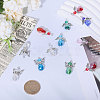 28Pcs 14 Style Electroplate Glass Pendants FIND-CA0007-83-4