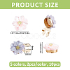 10Pcs 5 Colors Alloy Cufflinks FIND-PH0038-34-2