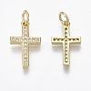 Brass Micro Pave Cubic Zirconia Charms ZIRC-R109-024A-G-NF-1