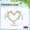 2Pcs Hollow Heart Handicraft Beading Felt Appliques PATC-FG0001-53-2