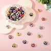 100Pcs 5 Colors Bohemian Style Resin European Beads RESI-TA0004-83-5