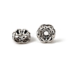 Brass Rhinestone Spacer Beads RSB031NF-01K-2
