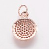 Brass Cubic Zirconia Charms KK-P134-25-3